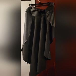 Faux Leather Belt Skirt